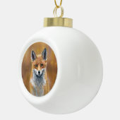 Kerstversiering van een vos keramische bal ornament (Rechts)