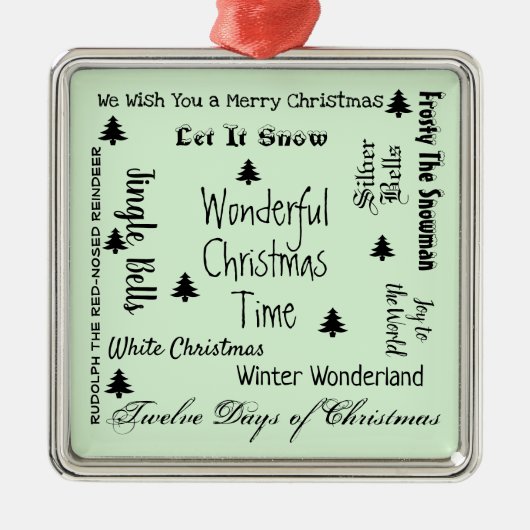 kerstversiering van feestdagen metalen ornament (Voorkant)