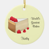 kerstversiering van Frambozenkaas Keramisch Ornament (Voorkant)