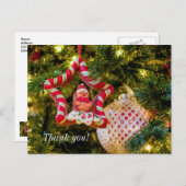 Kerstversiering van gemberkoek Dank je kerstkaart Briefkaart (Voorkant / Achterkant)