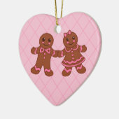 Kerstversiering van gemberkoek keramisch ornament (Links)