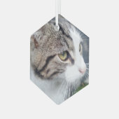 Kerstversiering van glas met aangepast afbeelding glas ornament (Voorkant links)