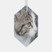 Kerstversiering van glas met aangepast afbeelding glas ornament (Voorkant Rechts)