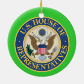 kerstversiering van het Amerikaanse Huis van Afgev Keramisch Ornament (Achterkant)