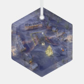Kerstversiering van het gebergte glas ornament (Voorkant)