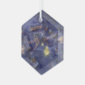 Kerstversiering van het gebergte glas ornament (Voorkant links)