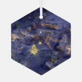 Kerstversiering van het gebergte glas ornament (Achterkant)