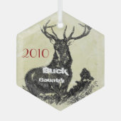 kerstversiering van het Moose Country Glas Ornament (Voorkant)