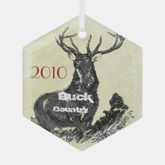 kerstversiering van het Moose Country Glas Ornament (Voorkant)