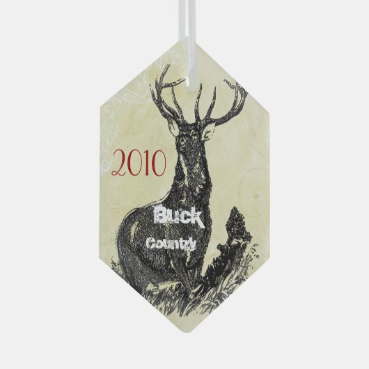 kerstversiering van het Moose Country Glas Ornament (Voorkant Rechts)