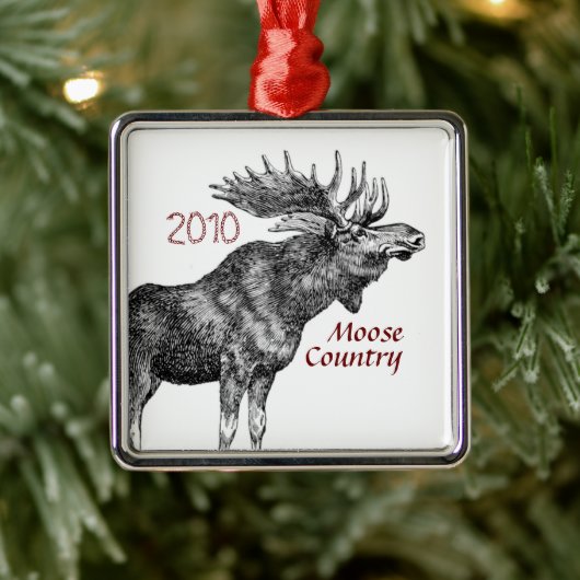 kerstversiering van het Moose Country Metalen Ornament (Boom)