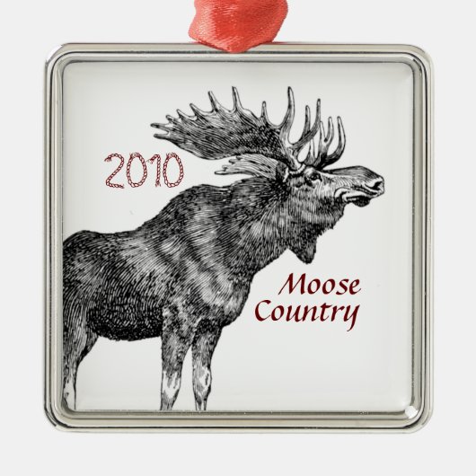 kerstversiering van het Moose Country Metalen Ornament (Voorkant)