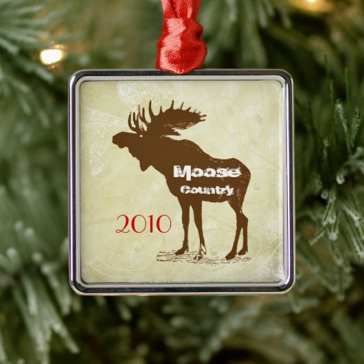 kerstversiering van het Moose Country Metalen Ornament (Boom)