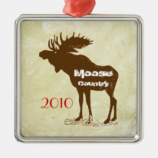 kerstversiering van het Moose Country Metalen Ornament (Voorkant)