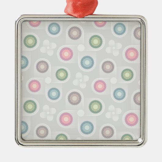 kerstversiering van het pastcirkelpatroon metalen ornament (Voorkant)