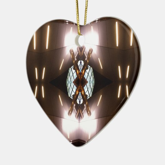 kerstversiering van het stedelijk feuturisme van keramisch ornament (Links)