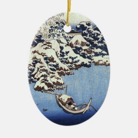 kerstversiering van Hokusai Keramisch Ornament (Voorkant)