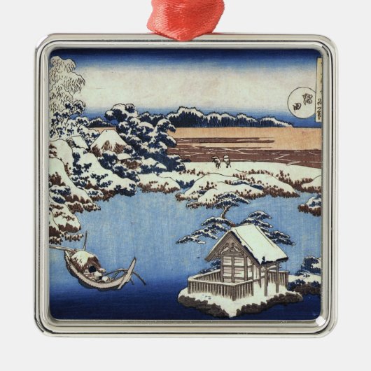  kerstversiering van Hokusai Metalen Ornament (Voorkant)