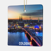 Kerstversiering van Keulen Panorama Keramisch Ornament (Links)