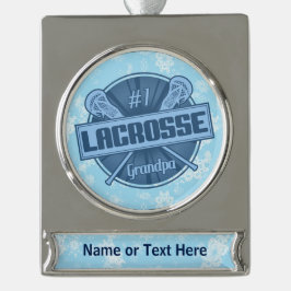  kerstversiering van Lacrosse Grandpa Verzilverd Banner Ornament