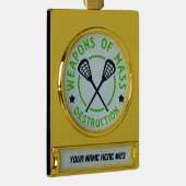  kerstversiering van Lacrosse Weapons Verguld Banner Ornament (Rechts)