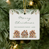 Kerstversiering van peperkoek keramisch ornament