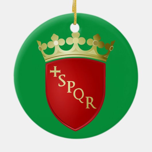 Kerstversiering van Rome Panorama Keramisch Ornament (Achterkant)