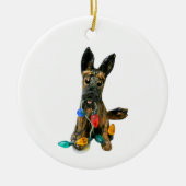 kerstversiering van Shepherd Dog Keramisch Ornament (Voorkant)