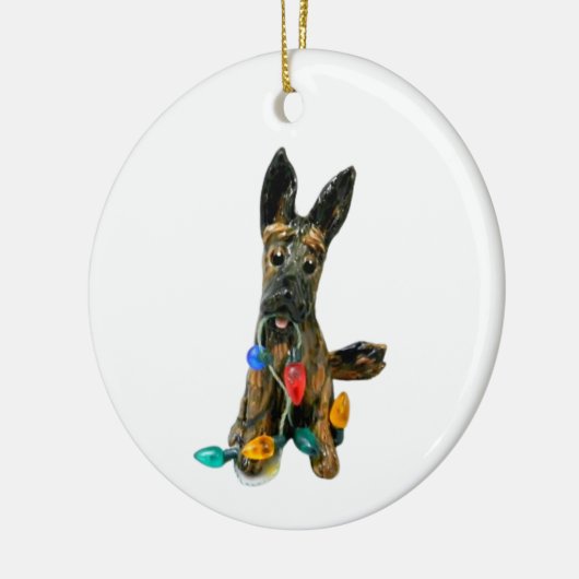 kerstversiering van Shepherd Dog Keramisch Ornament (Links)