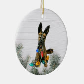 kerstversiering van Shepherd Dog Keramisch Ornament (Rechts)