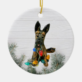 kerstversiering van Shepherd Dog Keramisch Ornament