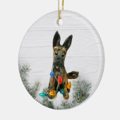 kerstversiering van Shepherd Dog Keramisch Ornament (Links)