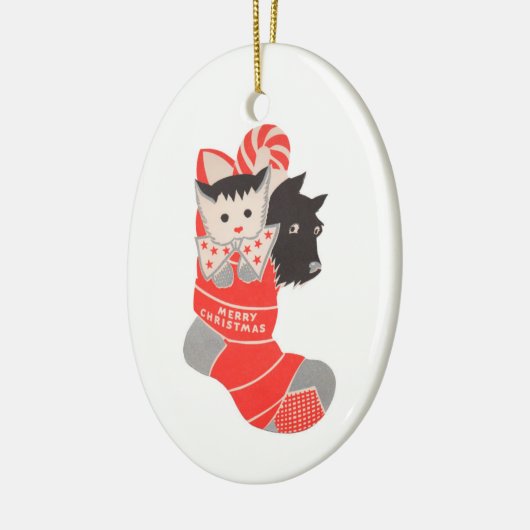 kerstversiering van Stocking Keramisch Ornament (Links)