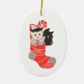 kerstversiering van Stocking Keramisch Ornament (Voorkant)