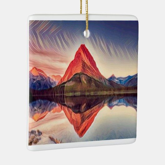 kerstversiering van Two Medicine in Glacier Park Keramisch Ornament (Rechts)