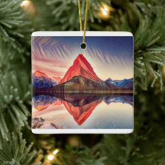kerstversiering van Two Medicine in Glacier Park Keramisch Ornament