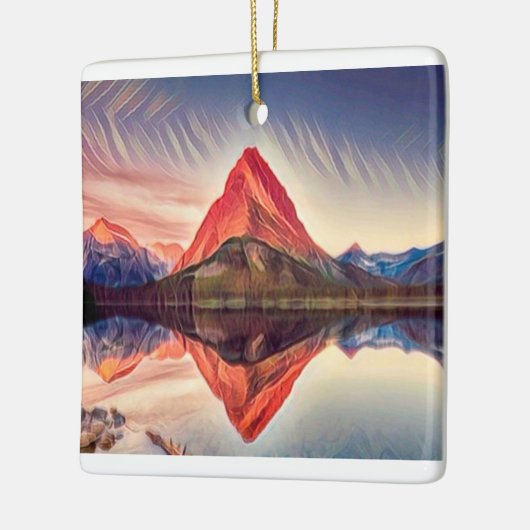 kerstversiering van Two Medicine in Glacier Park Keramisch Ornament (Links)