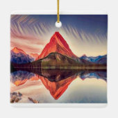 kerstversiering van Two Medicine in Glacier Park Keramisch Ornament (Achterkant)