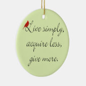 kerstversiering vereenvoudigen keramisch ornament (Rechts)