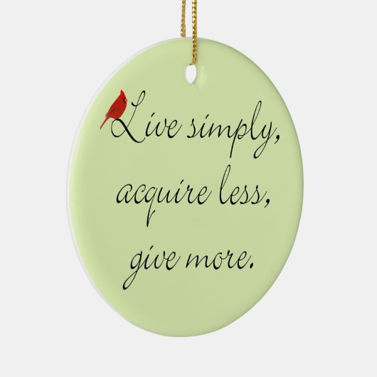 kerstversiering vereenvoudigen keramisch ornament (Rechts)