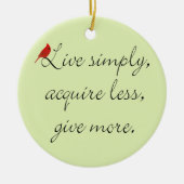 kerstversiering vereenvoudigen keramisch ornament (Voorkant)