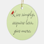 kerstversiering vereenvoudigen keramisch ornament (Links)