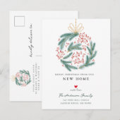 Kerstversiering verhuizen aankondigingskaart (Voorkant / Achterkant)