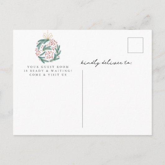 Kerstversiering verhuizen aankondigingskaart (Achterkant)