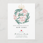 Kerstversiering verhuizen aankondigingskaart (Voorkant)