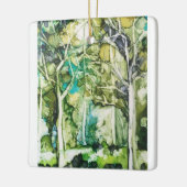 kerstversiering-"Verlies in het bos" Keramisch Ornament (Links)