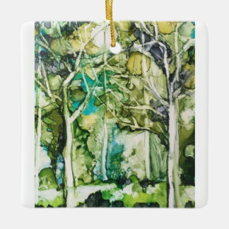 kerstversiering-"Verlies in het bos" Keramisch Ornament