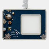  kerstversiering verzilverd omlijst ornament (Voorkant)