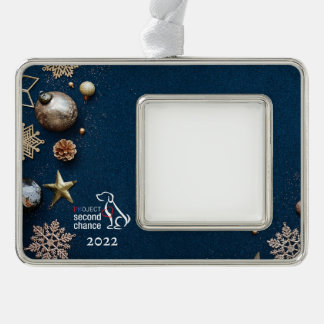 kerstversiering verzilverd omlijst ornament