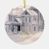 kerstversiering Victoriaans huis Keramisch Ornament (Voorkant)